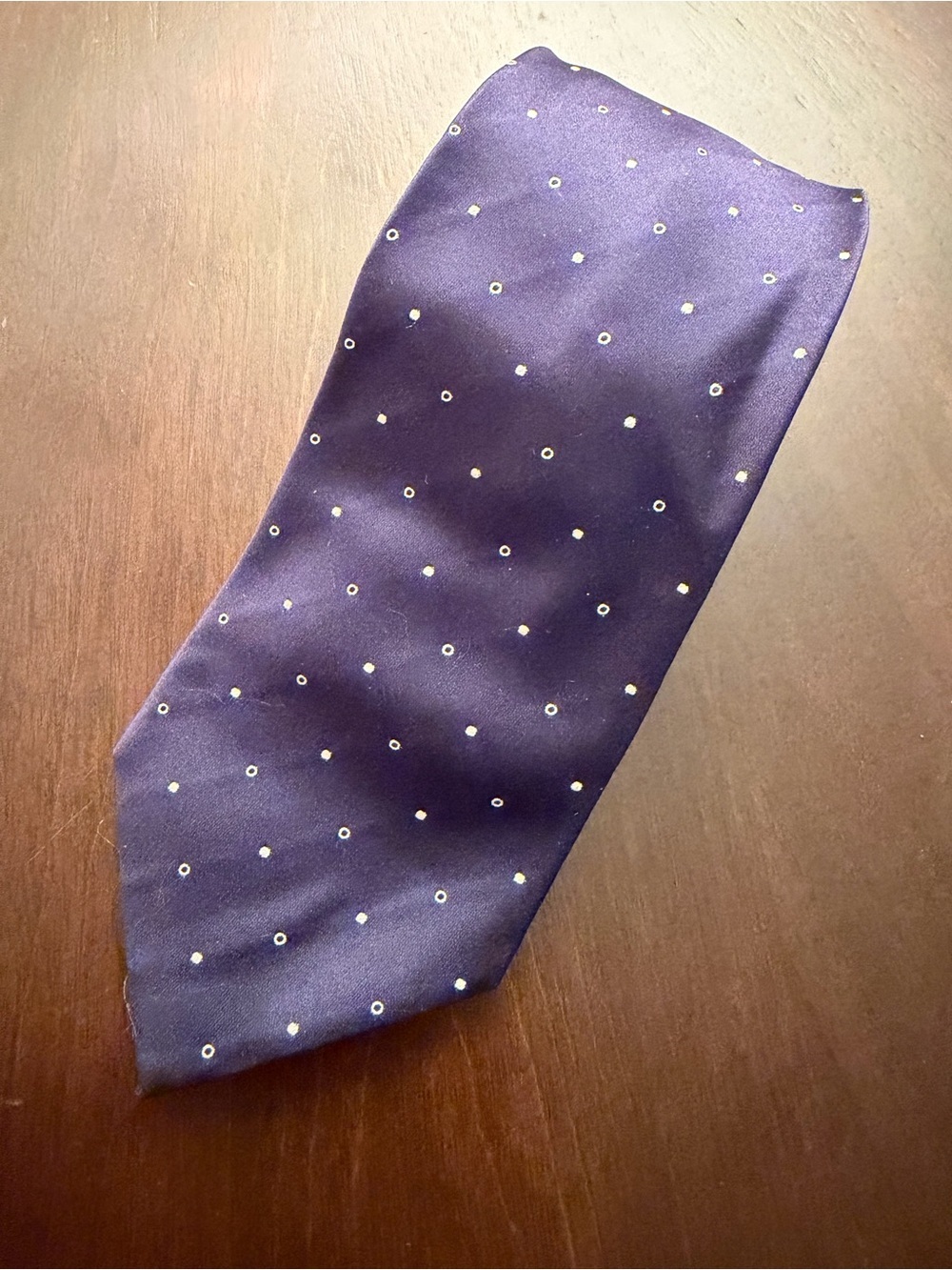 Hugo Boss Classic Men’s Navy Dot Silk Tie 3” wide